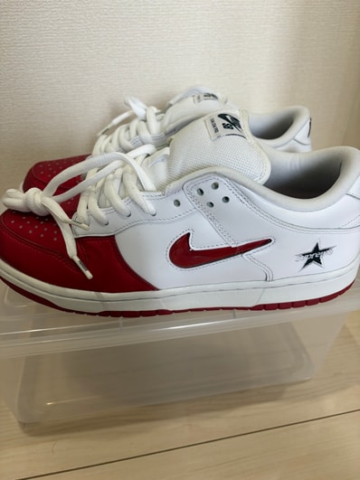 Supreme × Nike Dunk Low "Varsity Red/White"