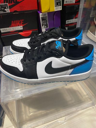 Nike Air Jordan 1 Low OG "Black and Dark Powder Blue/UNC"