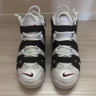 NIKE AIR MORE UPTEMPO "WHITE/BLACK/UNIVERSITY RED"(2020)