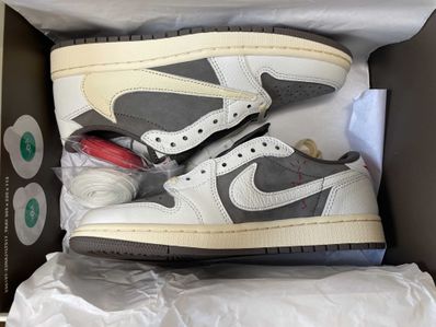 Travis Scott × Nike Air Jordan 1 Low OG SP "Reverse Mocha/Sail and Ridgerock"
