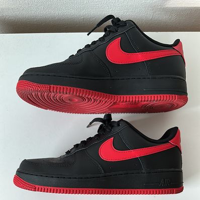 Nike Air Force 1 Low "Black/Black/University Red"