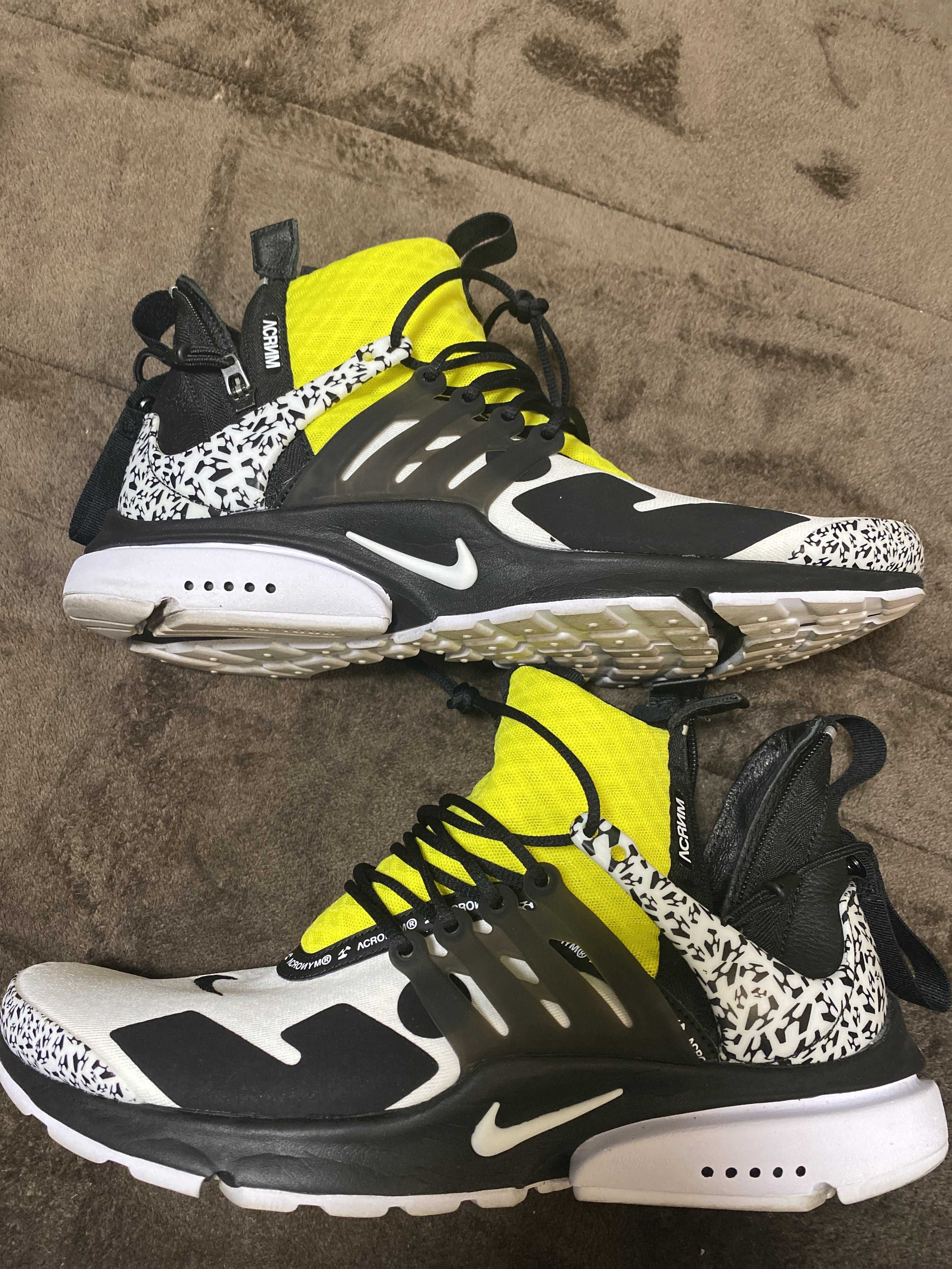 ACRONYM × Nike Air Presto Mid "White/Black/Dynamic Yellow"