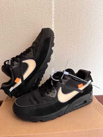 Off-White × Nike Air Max 90 "Black/Black-Cone-White"