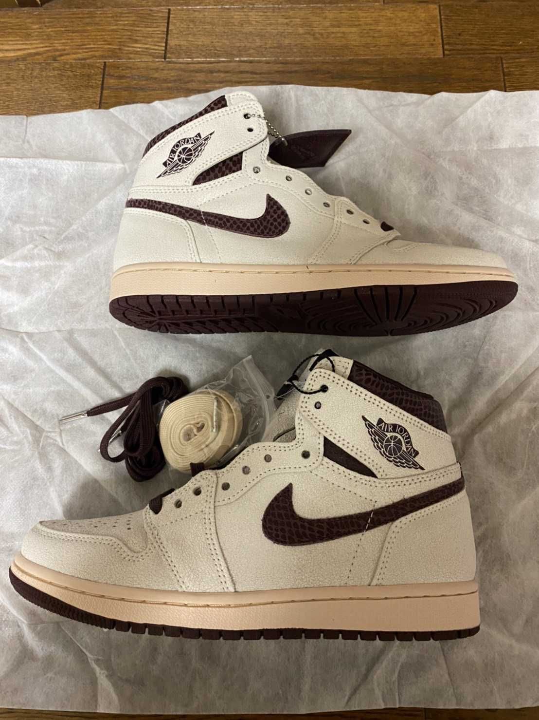 A Ma Maniere × Nike Air Jordan 1 Retro High OG "Sail and Burgundy"