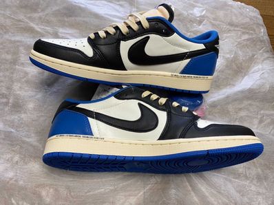 Travis Scott × fragment design × Nike Air Jordan 1 Low OG SP "Military Blue"