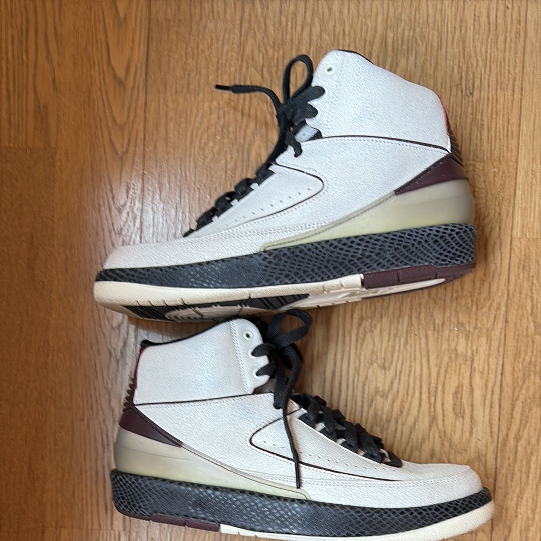 A Ma Maniere × Nike Air Jordan 2 "Airness/Sail and Burgundy"