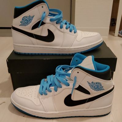 Nike Air Jordan 1 Mid "White/Laser blue"