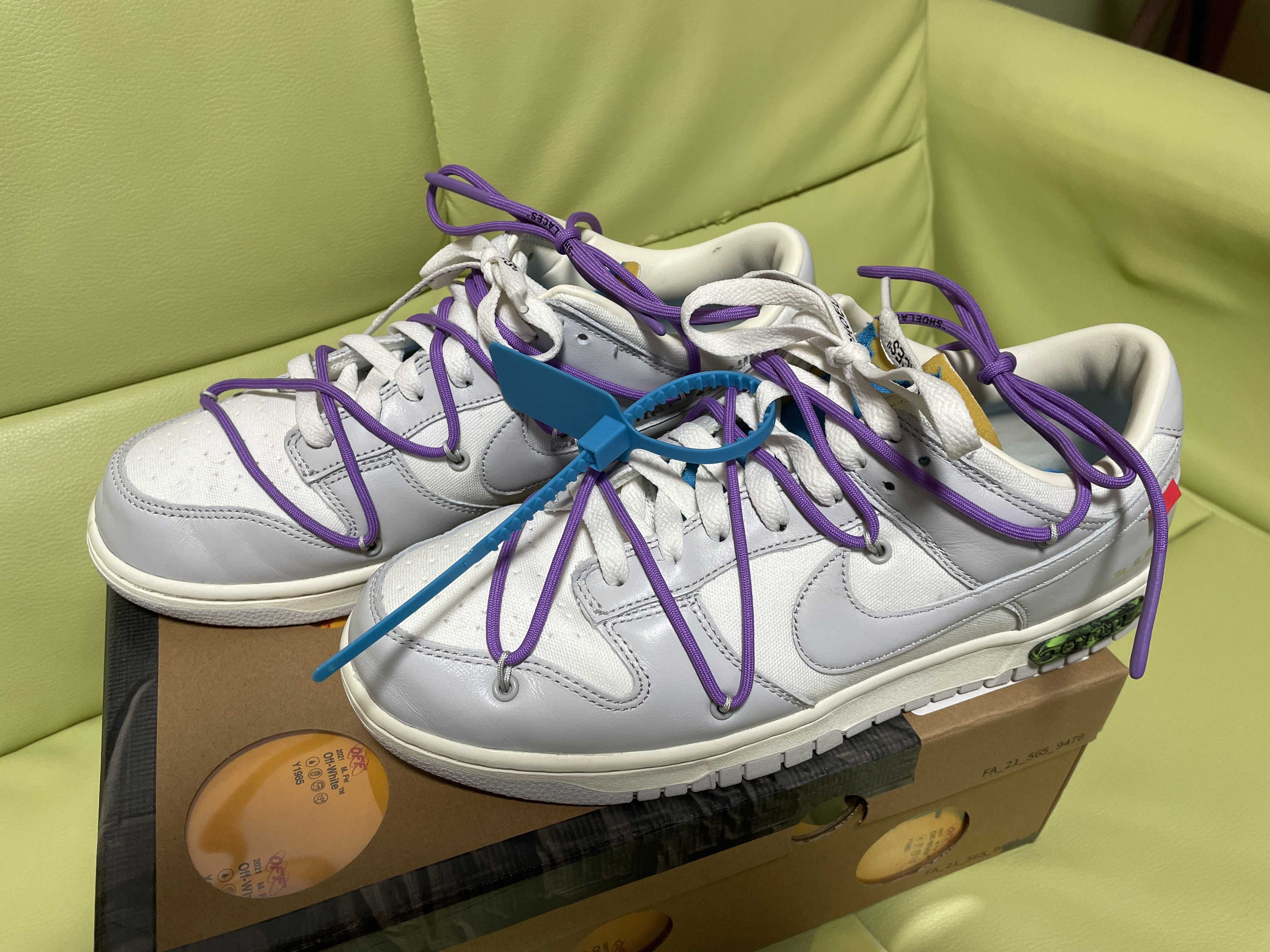 Off-White × Nike Dunk Low "Sail/Neutral Gray"