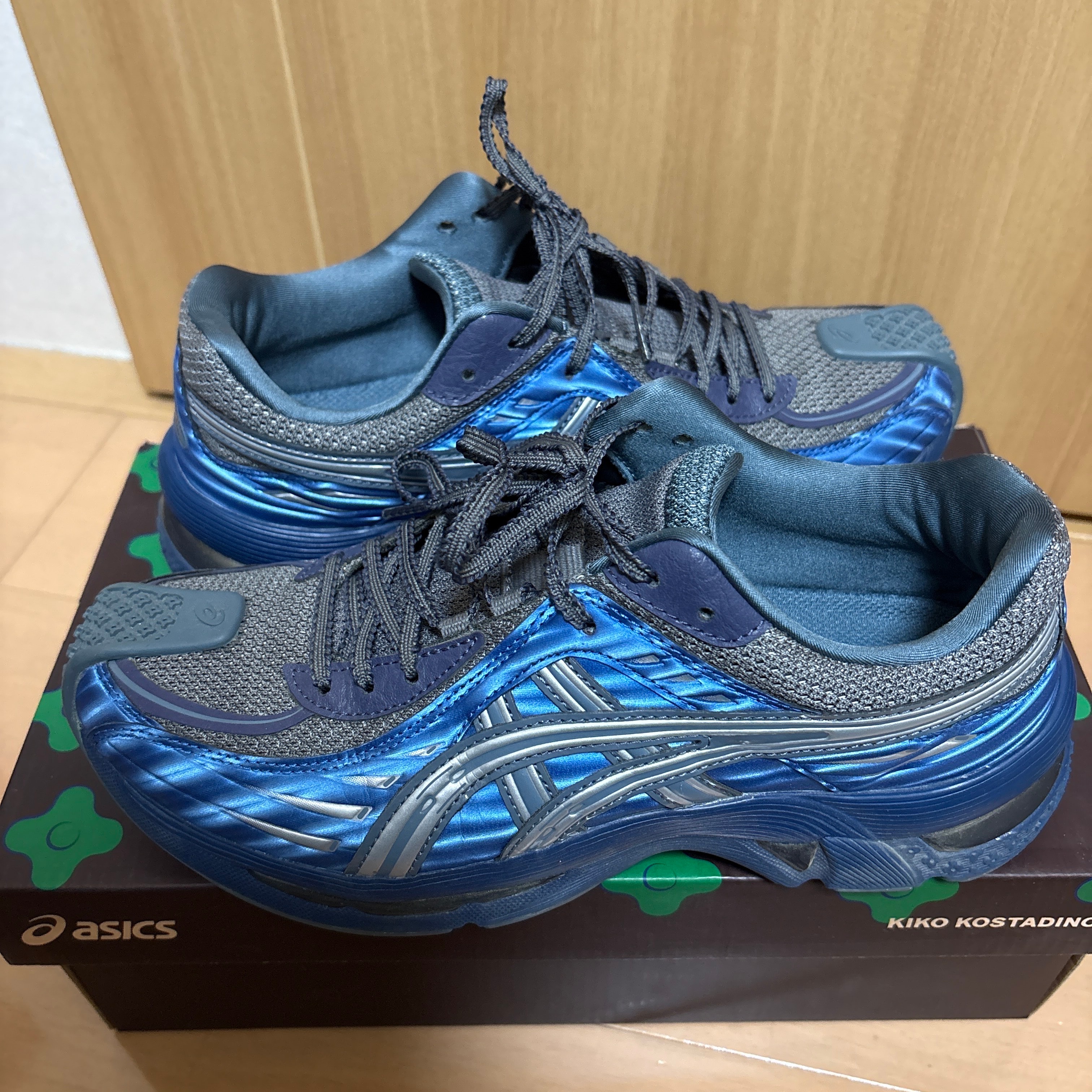 Kiko Kostadinov × Asics Gel-Flammae "Blue/Ironclad"