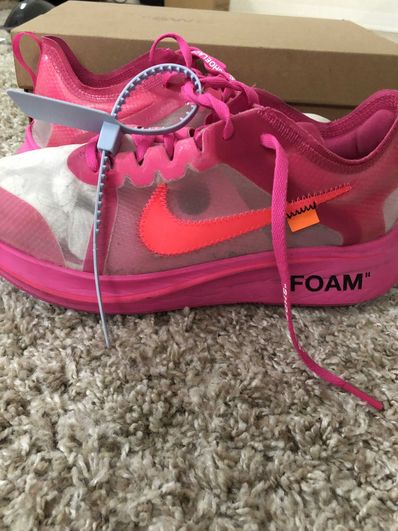 Off-White × Nike Zoom Fly "Pink"
