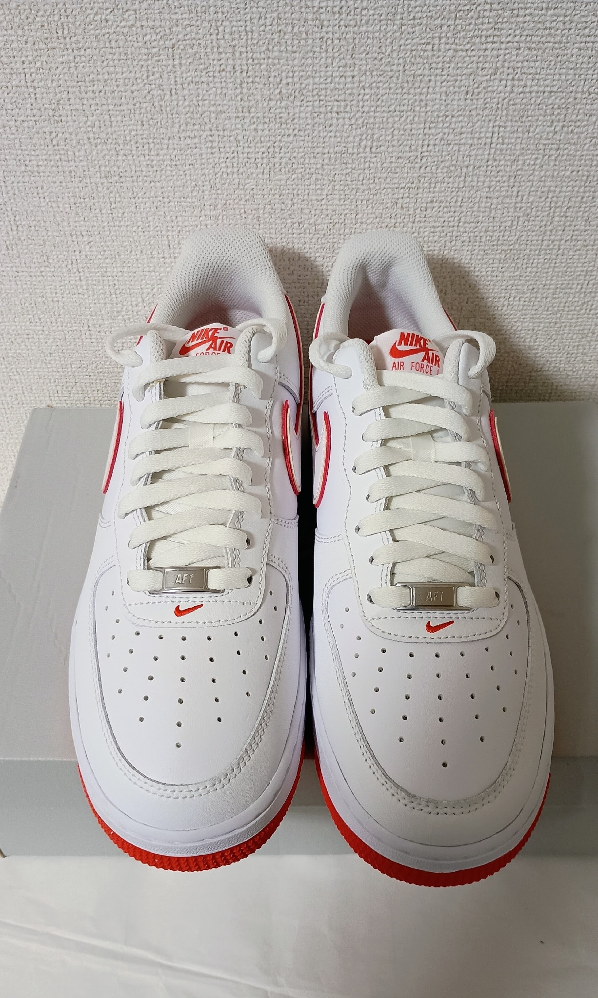Nike Air Force 1 Low "White and Picante Red"