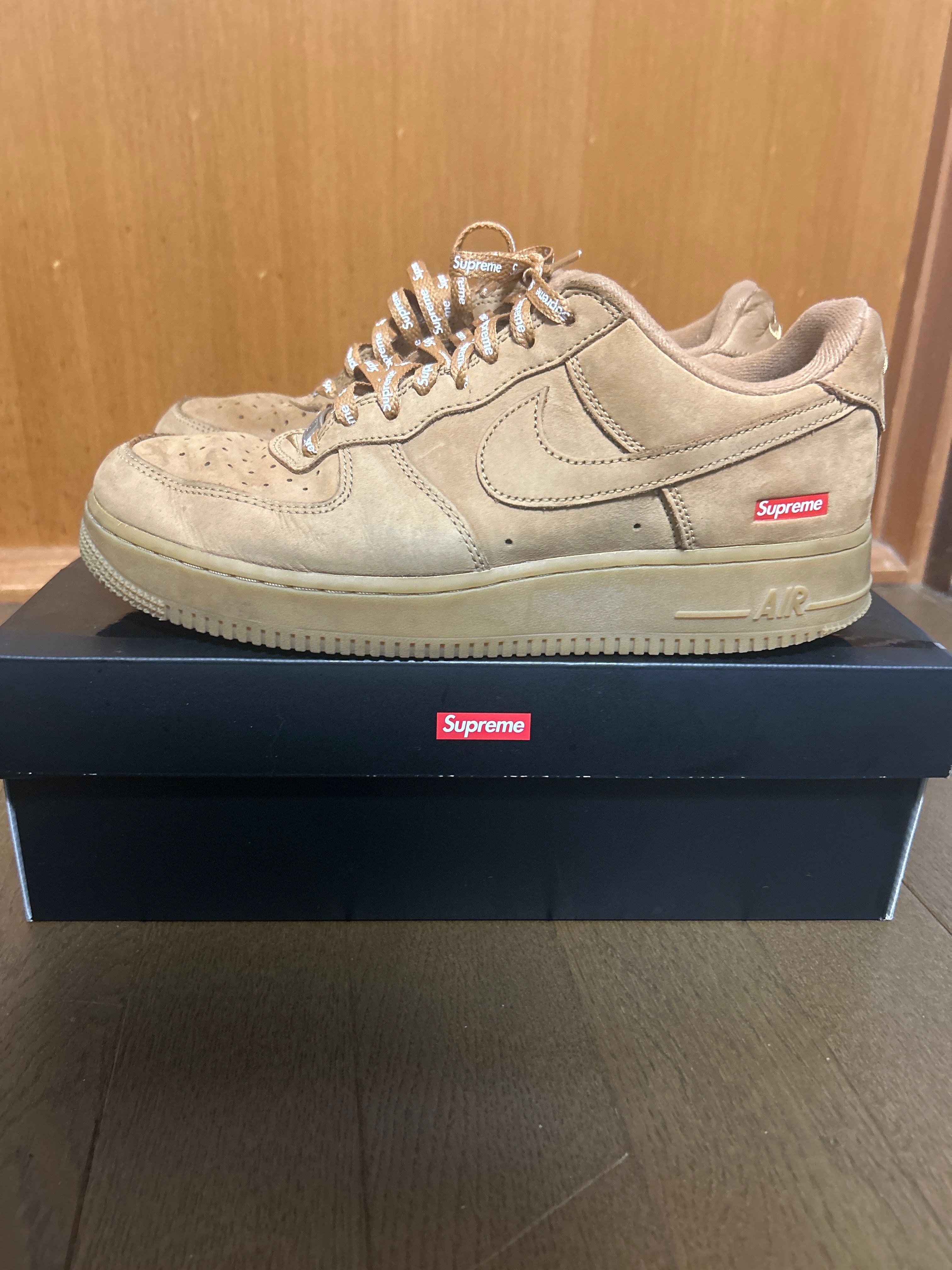 Supreme × Nike Air Force 1 Low "Flax/Wheat"