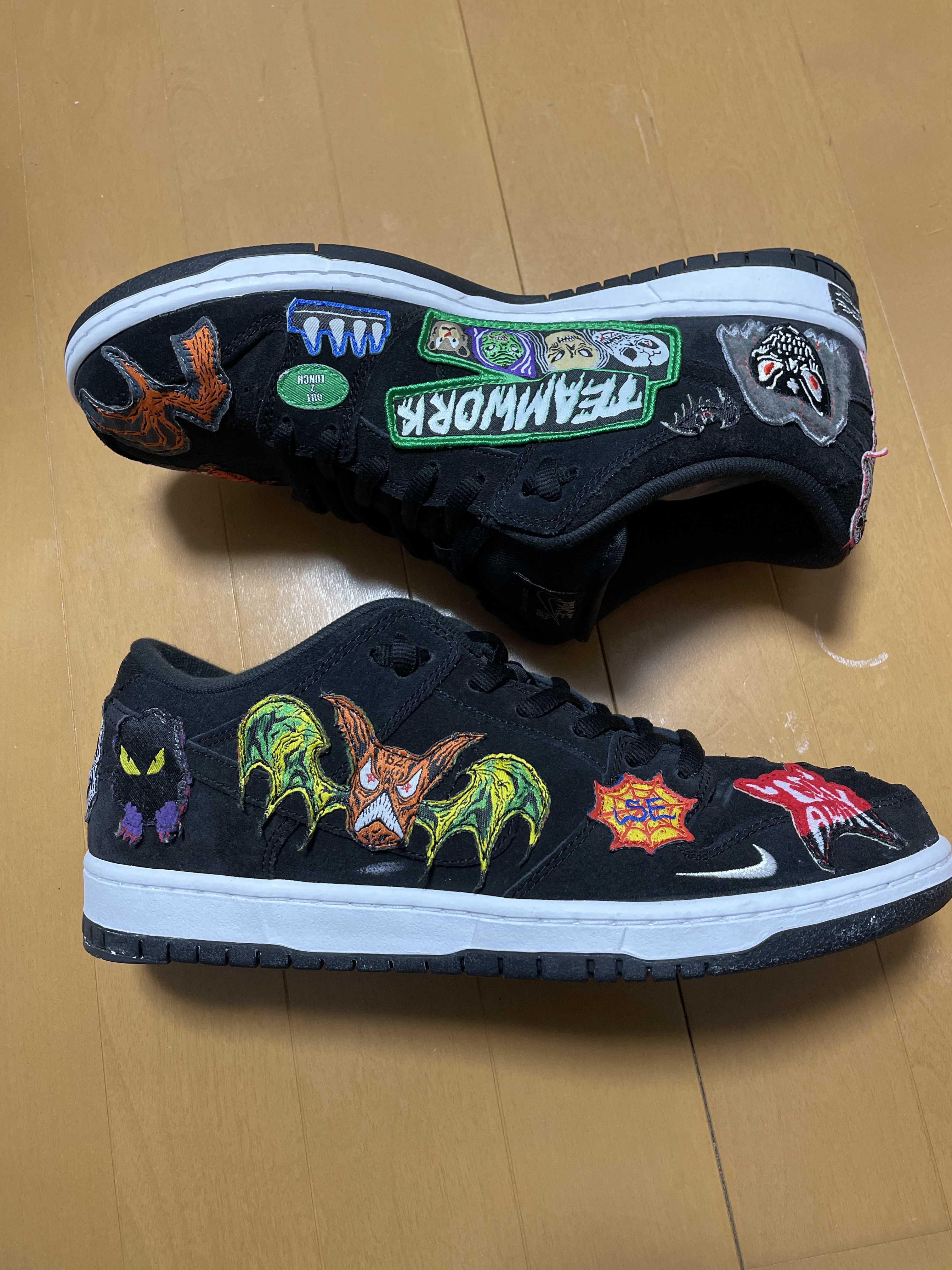 Neck face × Nike SB Dunk Low "Black/White/Multi Color"