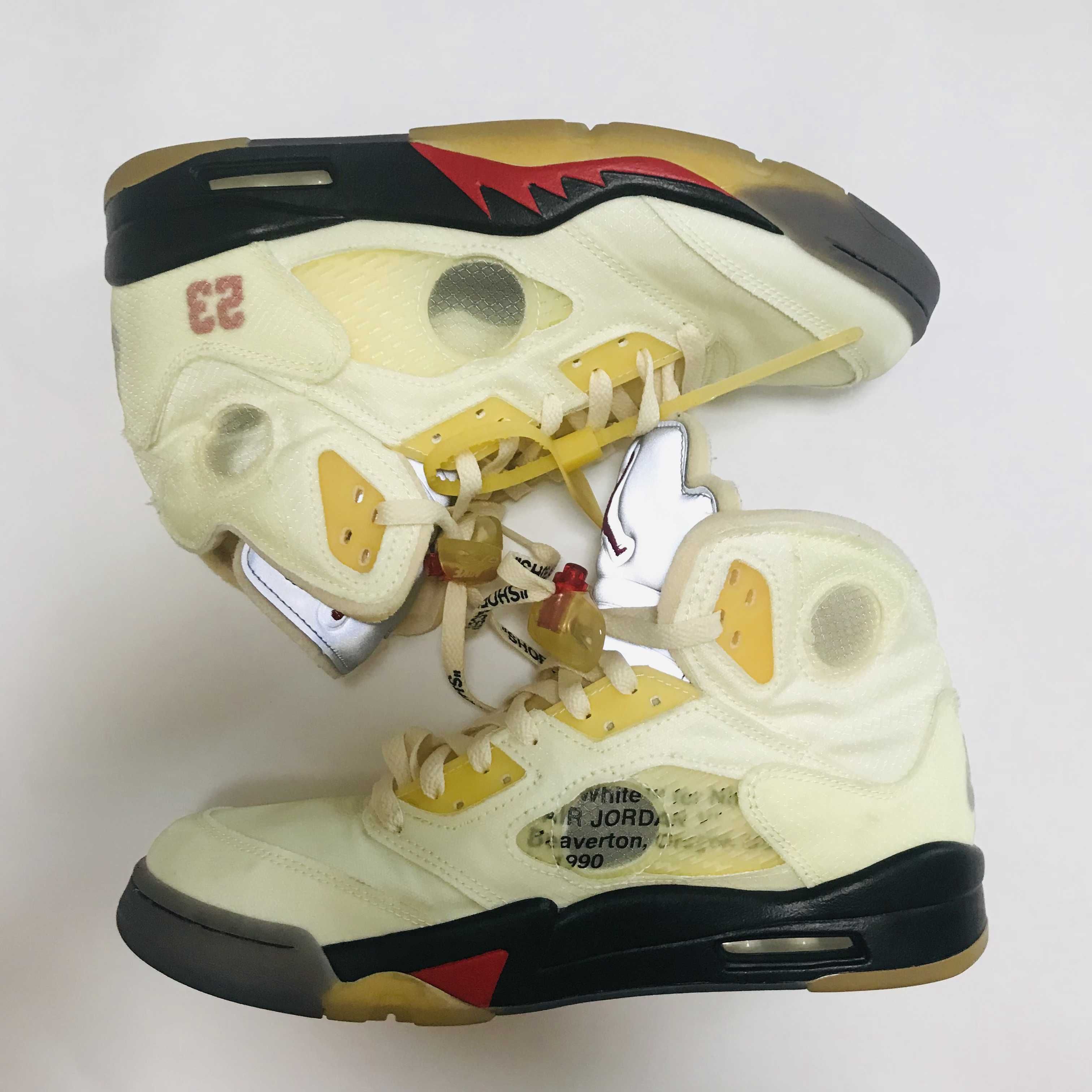 Off-White × Nike Air Jordan 5 "Sail"  
