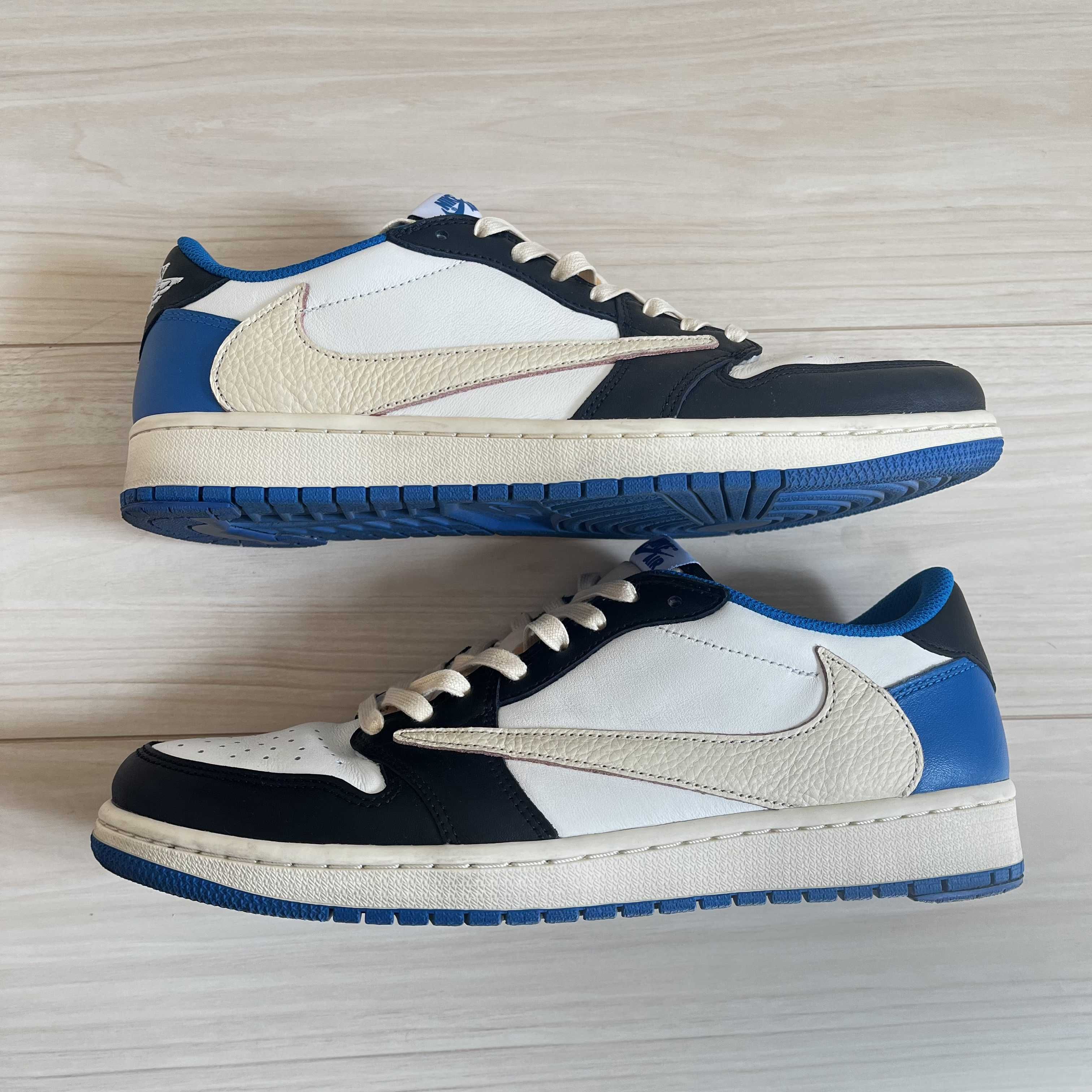 Travis Scott × fragment design × Nike Air Jordan 1 Low OG SP "Military Blue"