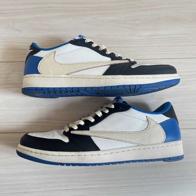 Travis Scott × fragment design × Nike Air Jordan 1 Low OG SP "Military Blue"