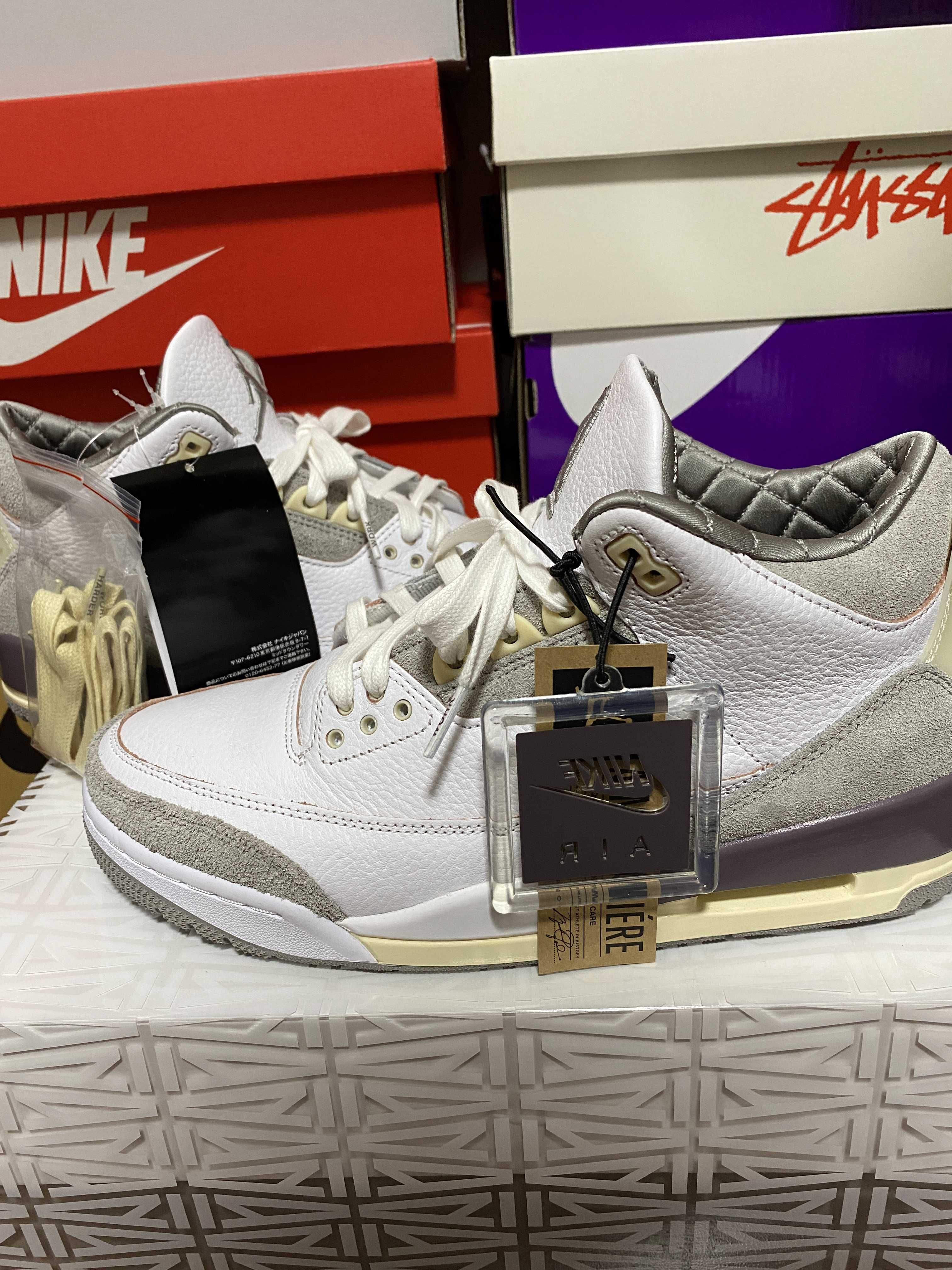 A Ma Maniere × Nike Women's Air Jordan 3 Retro SP "White/Medium Grey Violet Ore"