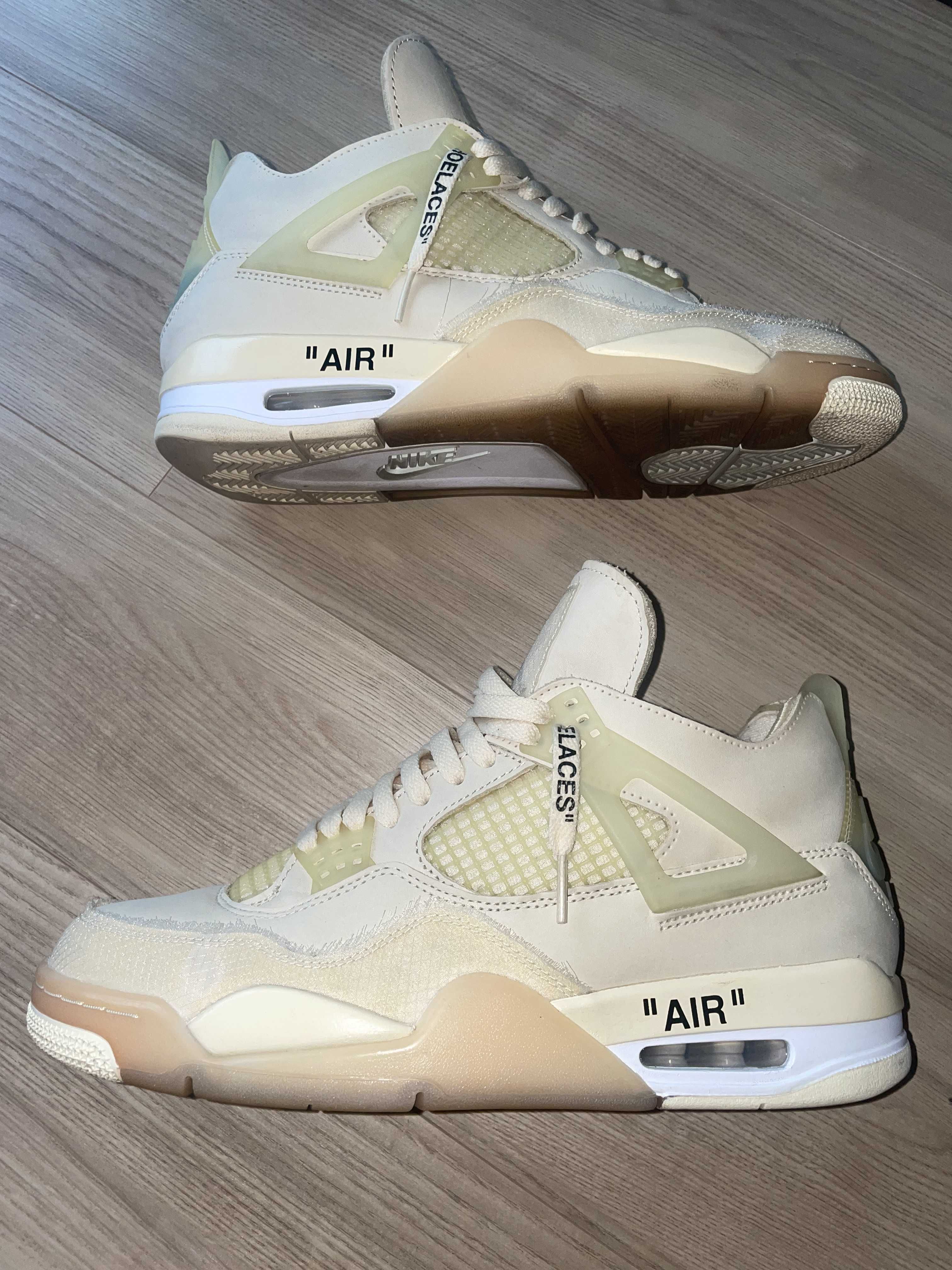 Off-White × Nike Women's Air Jordan 4 SP "Sail"