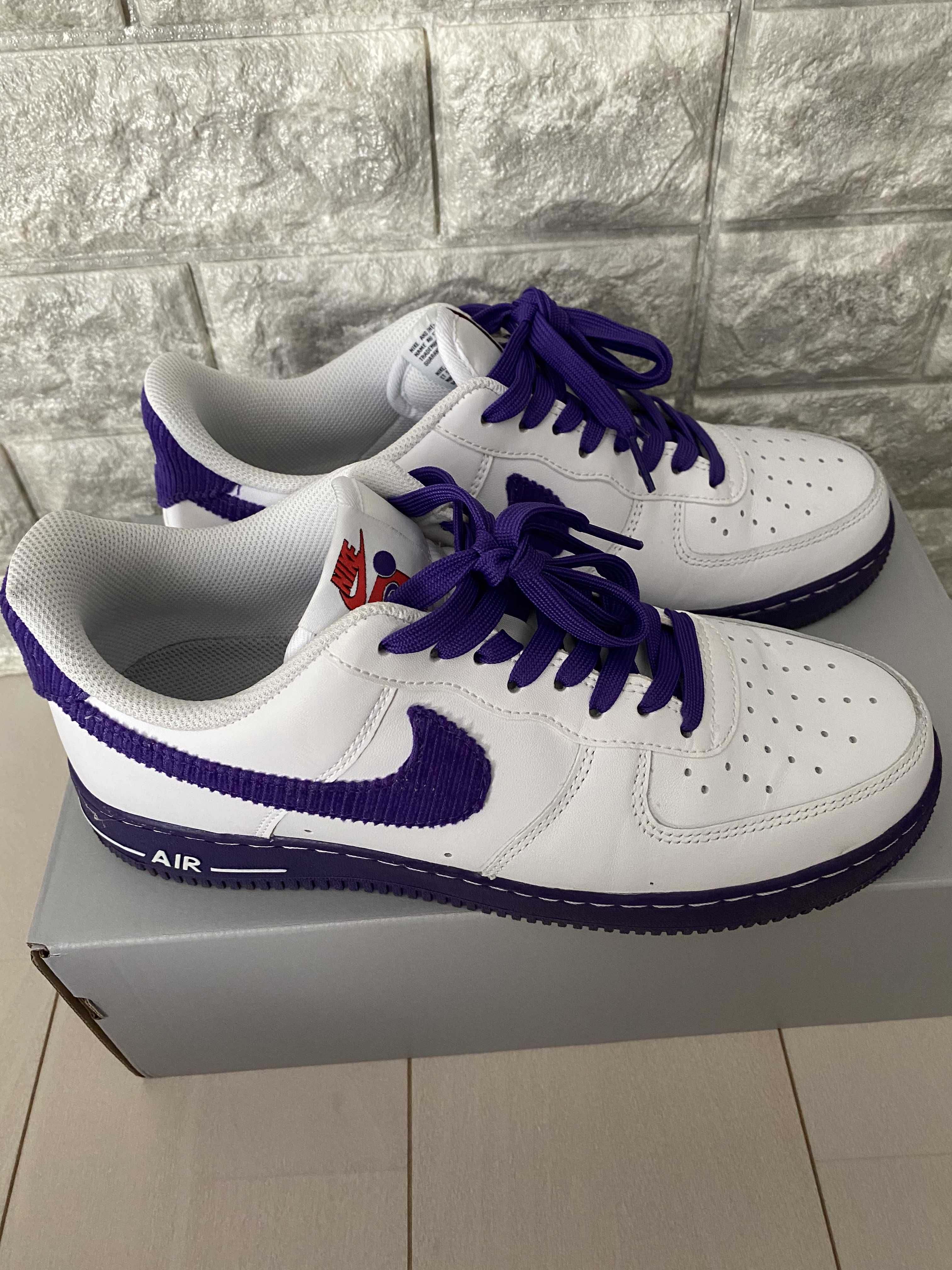 Nike Air Force 1 Low '07 EMB "White and Court Purple"