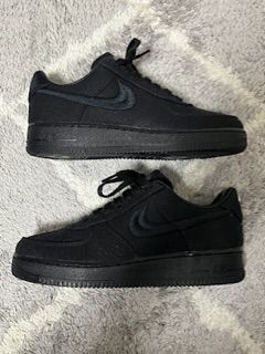 Stussy × Nike Air Force 1 Low "Triple Black"