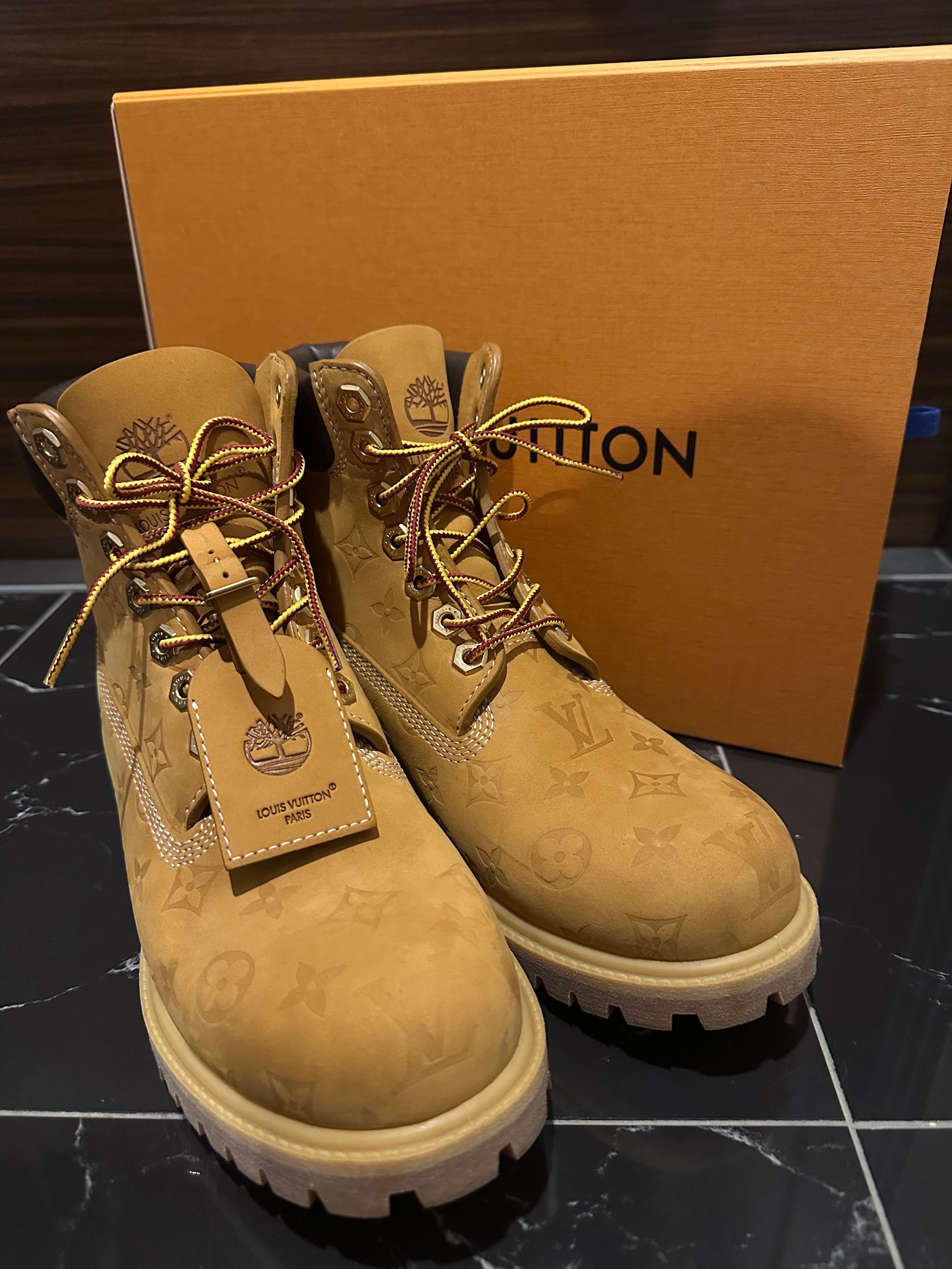 Louis Vuitton × Timberland Monogram Embossed 6inch Ankle Boot "Beige"