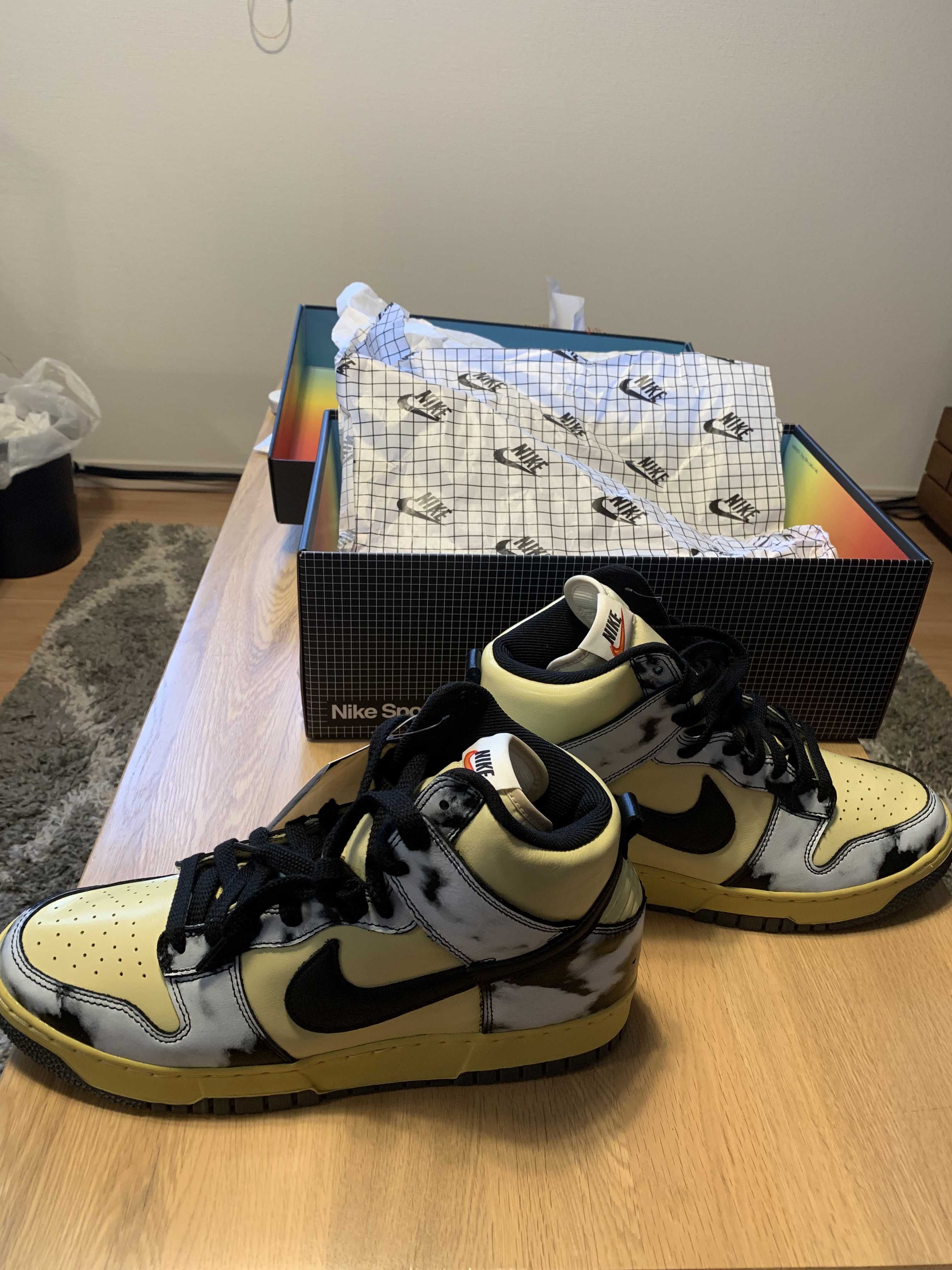 Nike Dunk High "Black Acid Wash"