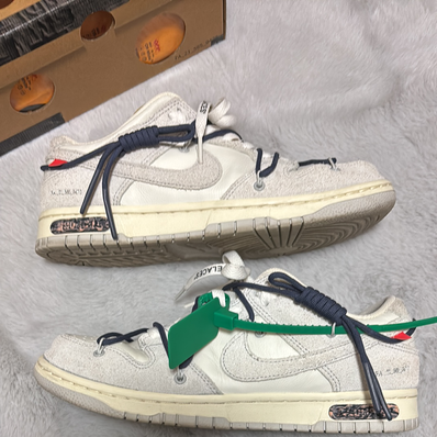 Off-White × Nike Dunk Low "Sail/Neutral Grey/Gridiron"