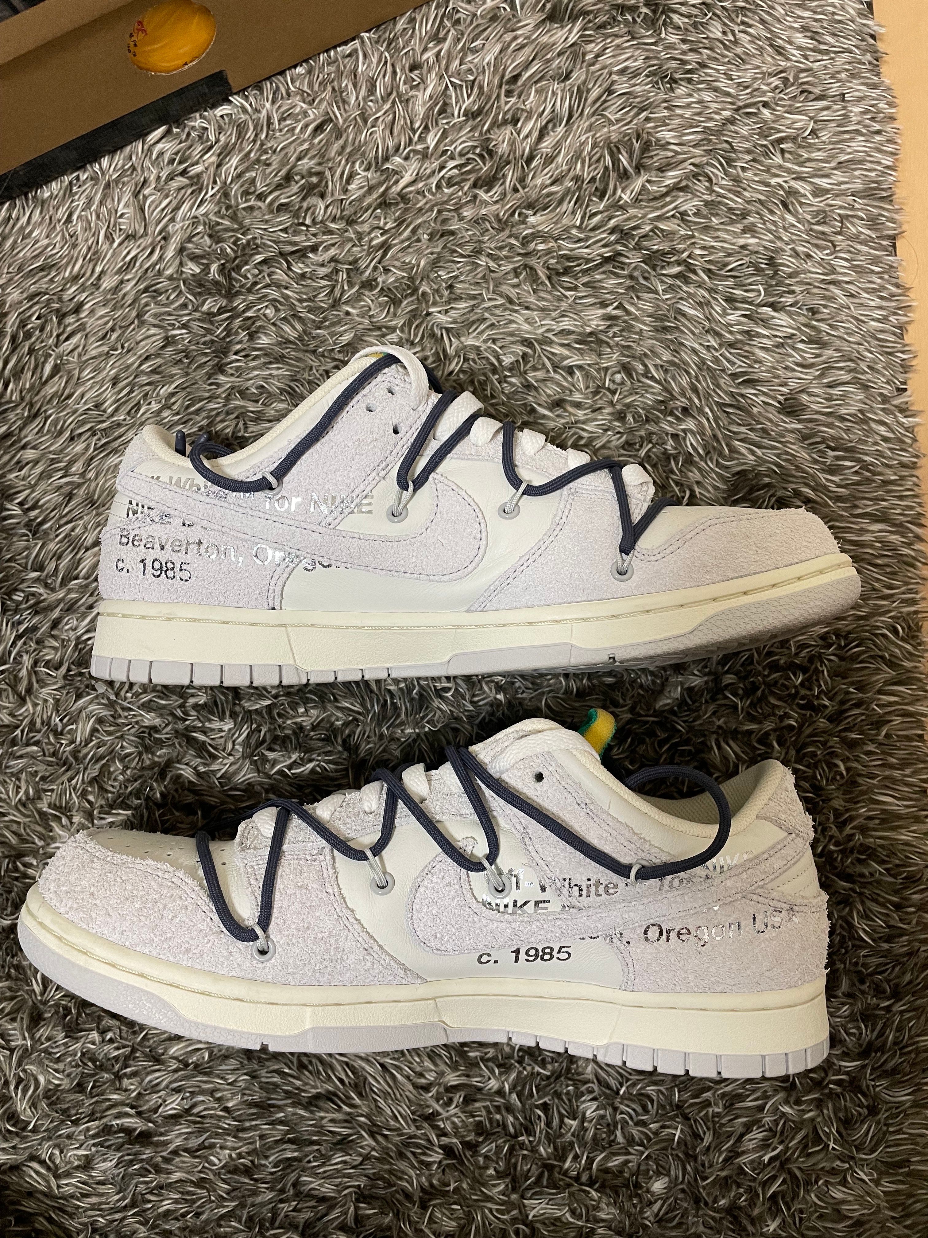 Off-White × Nike Dunk Low "Sail/Neutral Grey/Gridiron"