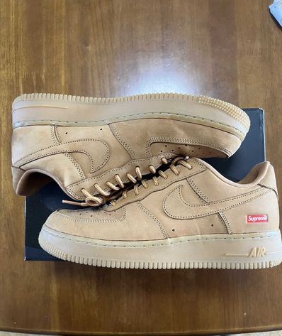 Supreme × Nike Air Force 1 Low "Flax/Wheat"
