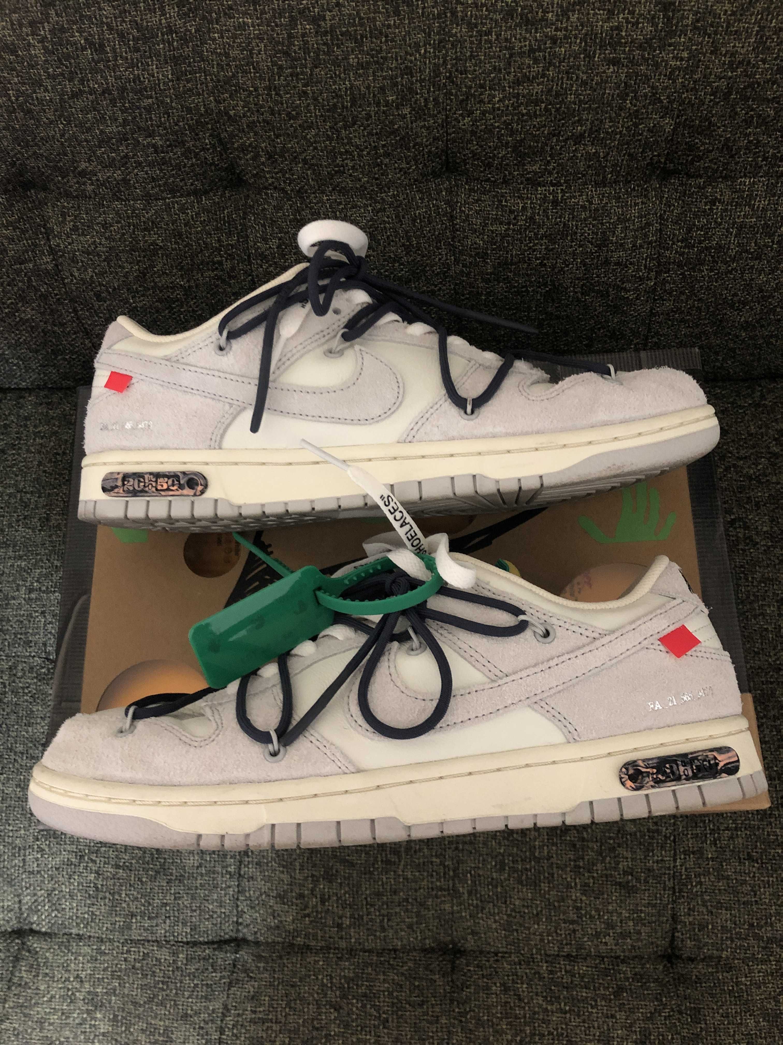 Off-White × Nike Dunk Low "Sail/Neutral Grey/Gridiron"