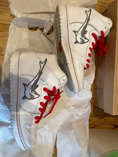 Oski x Nike SB Dunk High "Great White Shark"