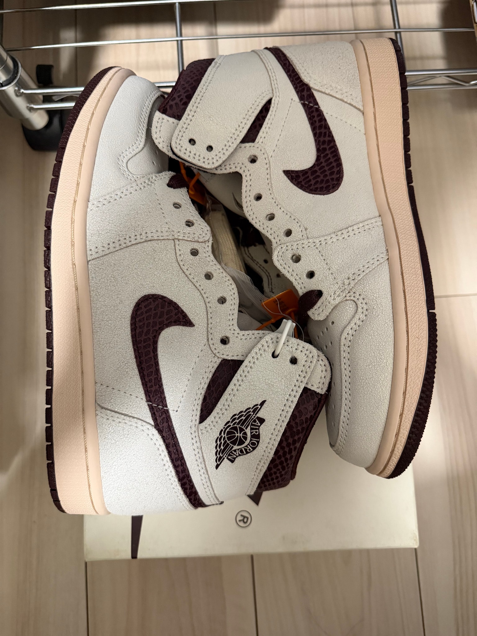 A Ma Maniere × Nike Air Jordan 1 Retro High OG "Sail and Burgundy"