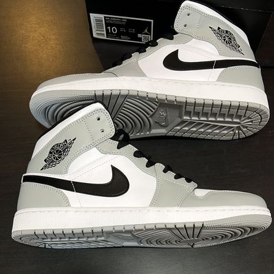 Nike Air Jordan 1 Mid "Light Smoke Grey/White/Black"