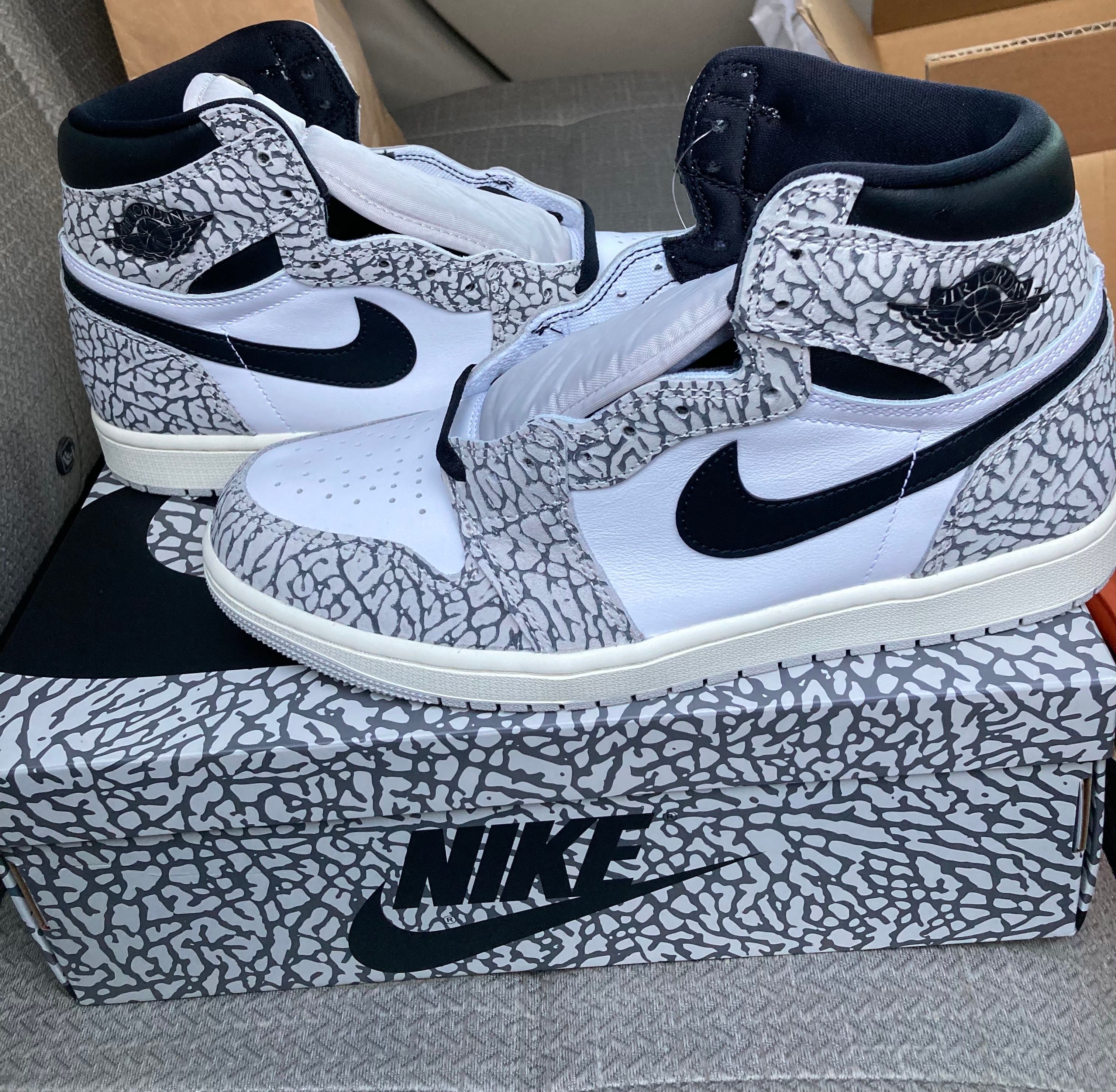 Nike Air Jordan 1 High OG "White Cement/Safari"