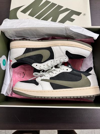 Travis Scott × Nike Women's Air Jordan 1 Low OG "Medium Olive"