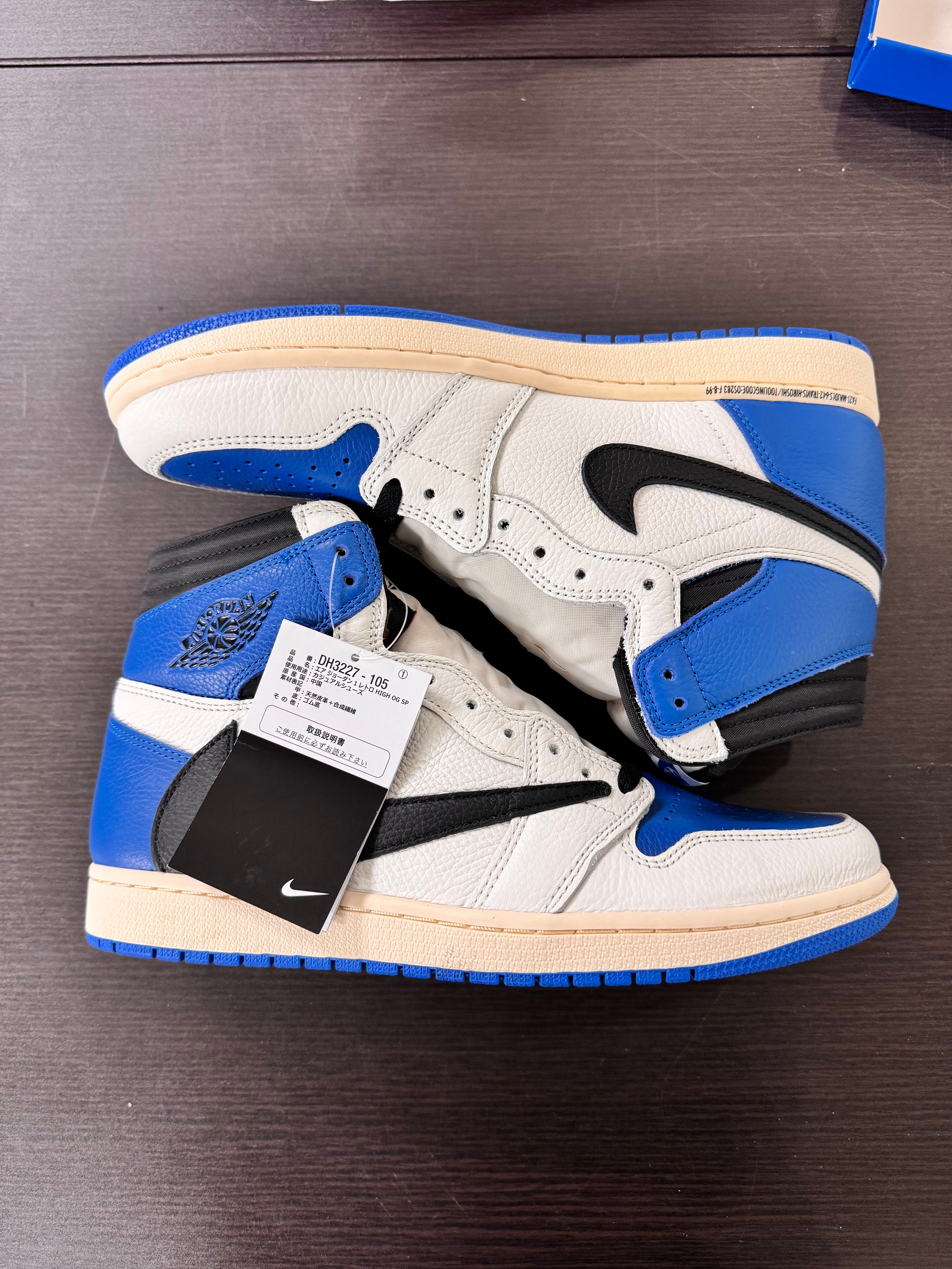 Travis Scott × fragment design × Nike Air Jordan 1 Retro High OG SP "Military Blue"