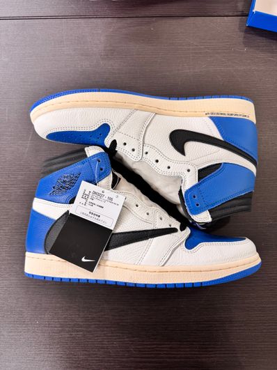Travis Scott × fragment design × Nike Air Jordan 1 Retro High OG SP "Military Blue"