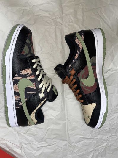 NIKE DUNK LOW SE "BLACK MULTI CAMO"