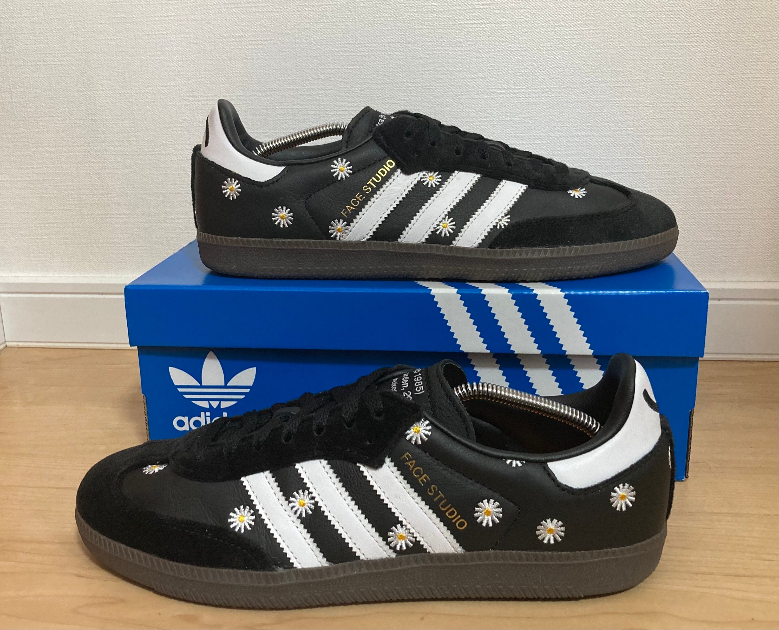 atmos × FACE × adidas Samba "Core Black/Footwear White"