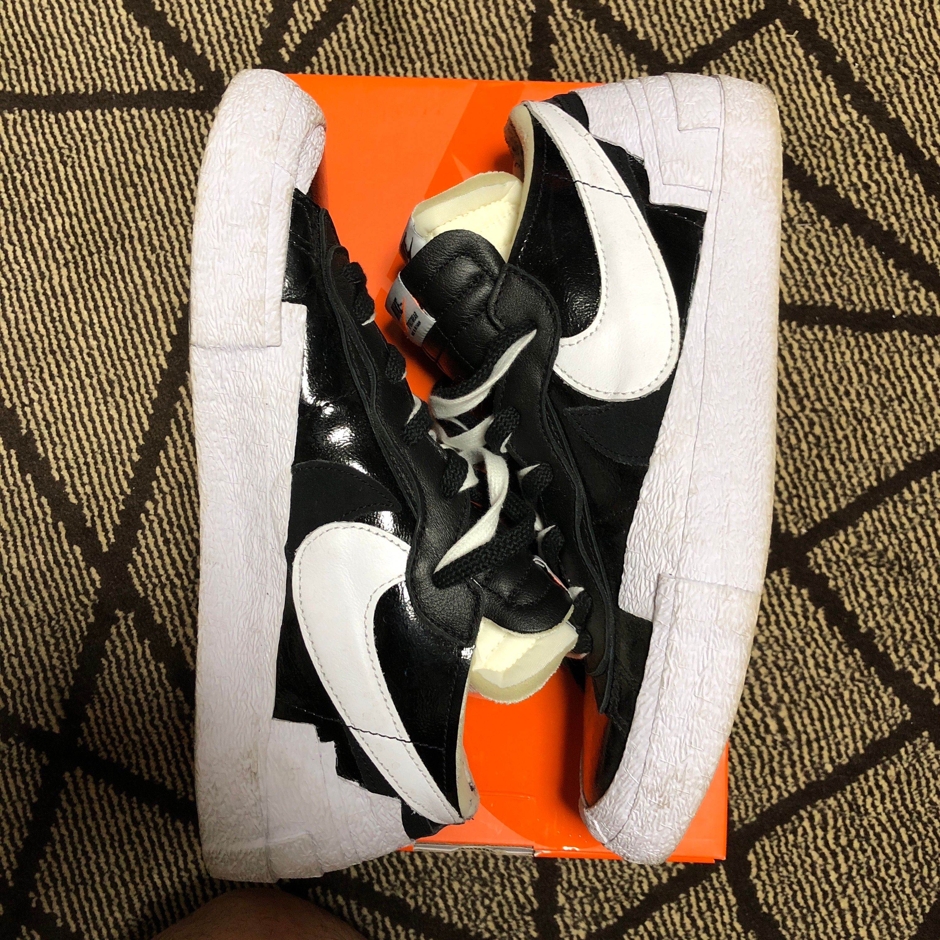 sacai × Nike Blazer Low "Black Patent Leather"