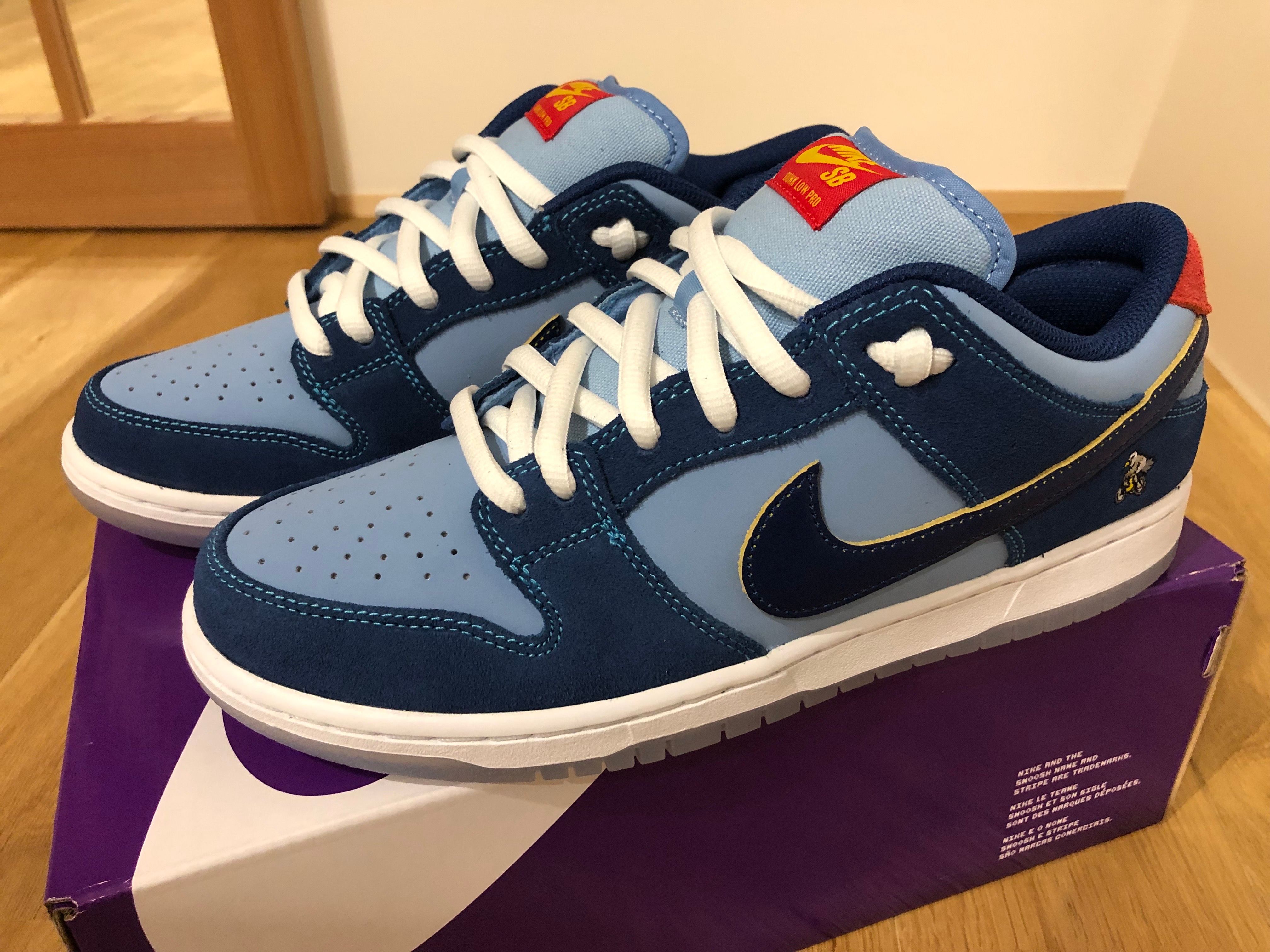 Why So Sad? × Nike SB Dunk Low "Coastal Blue/Speed Yellow-University Red"