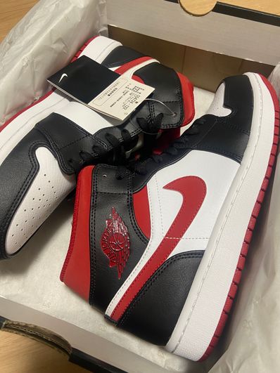 Nike Air Jordan 1 Mid "White/Gym Red Black"