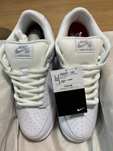 Supreme × Nike SB Dunk Low "White/Metallic Silver" (25FW Week2)