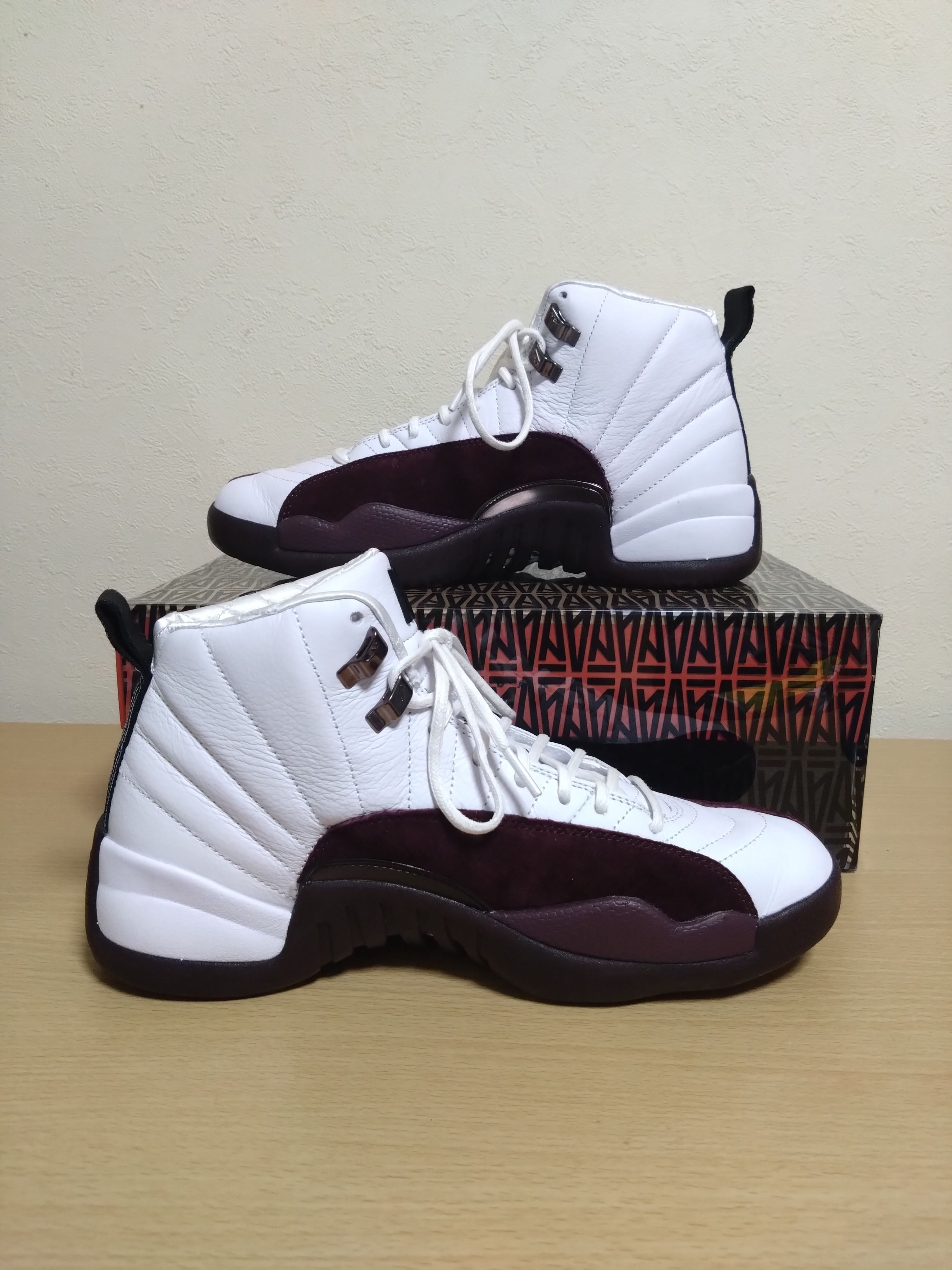 A Ma Maniere × Nike Women's Air Jordan 12 "White and Burgundy Crush"
