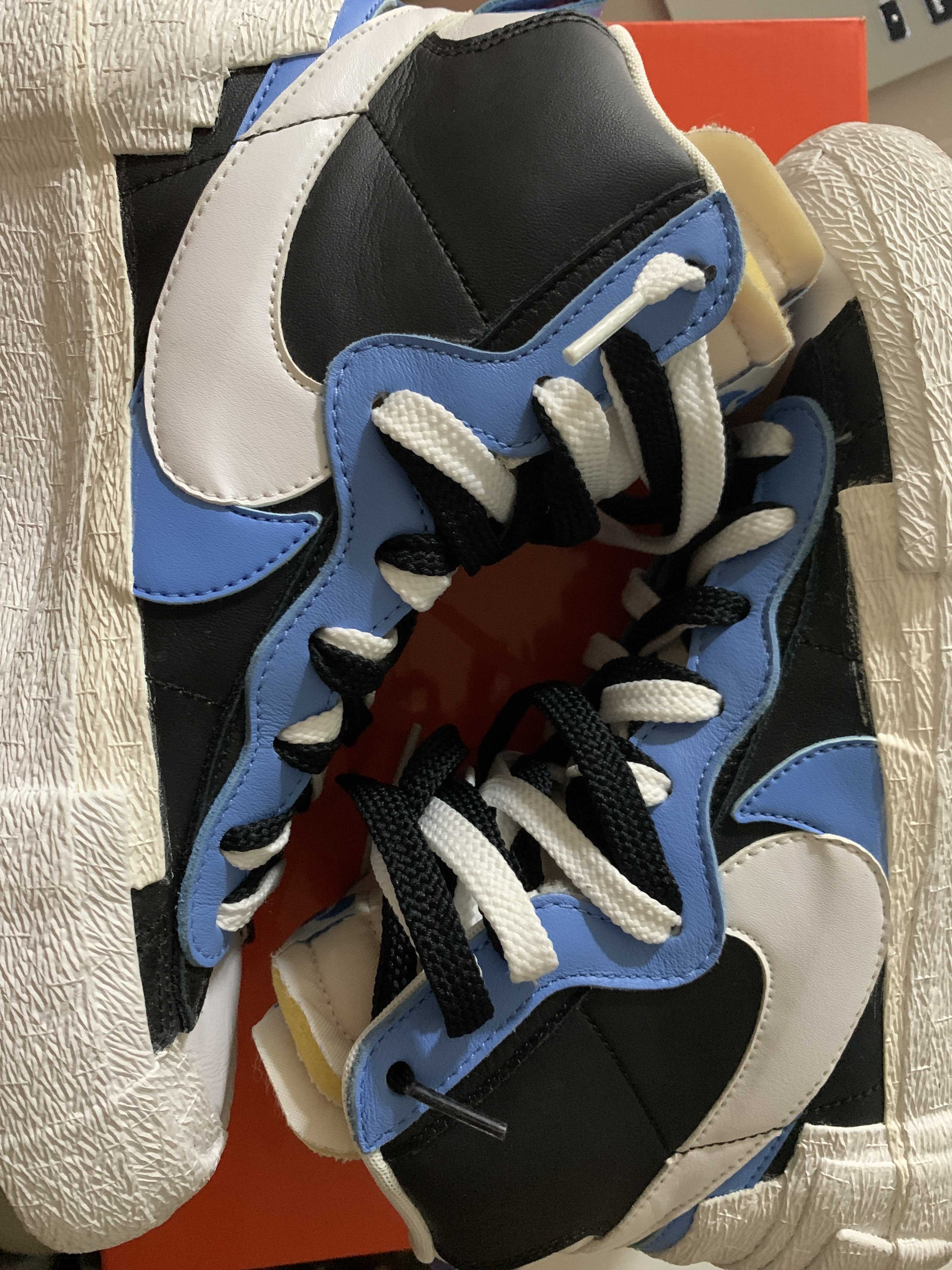 sacai × NIKE BLAZER MID "BLACK / BLUE"