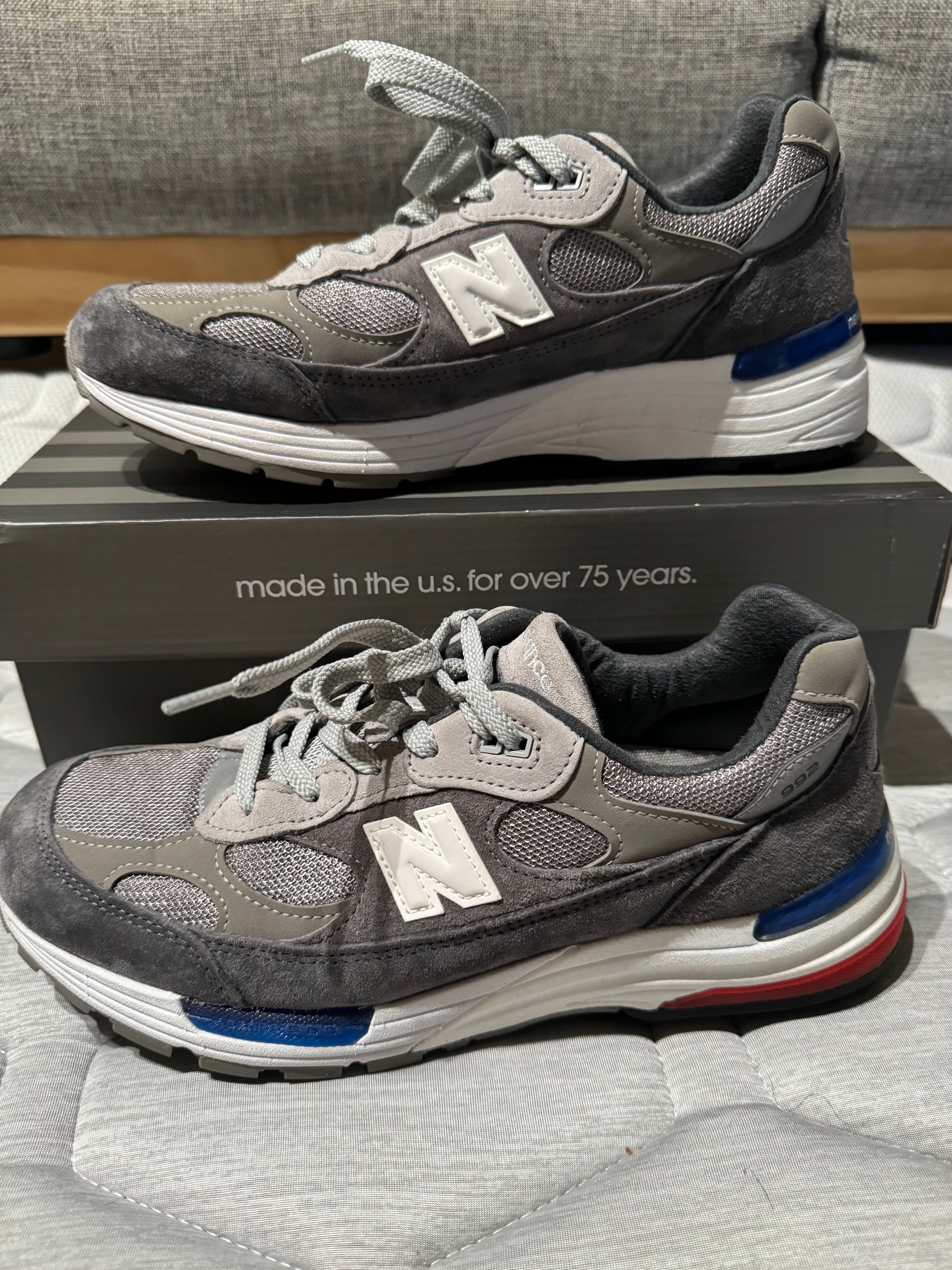 New Balance 992 "GRAY/BLUE/RED"