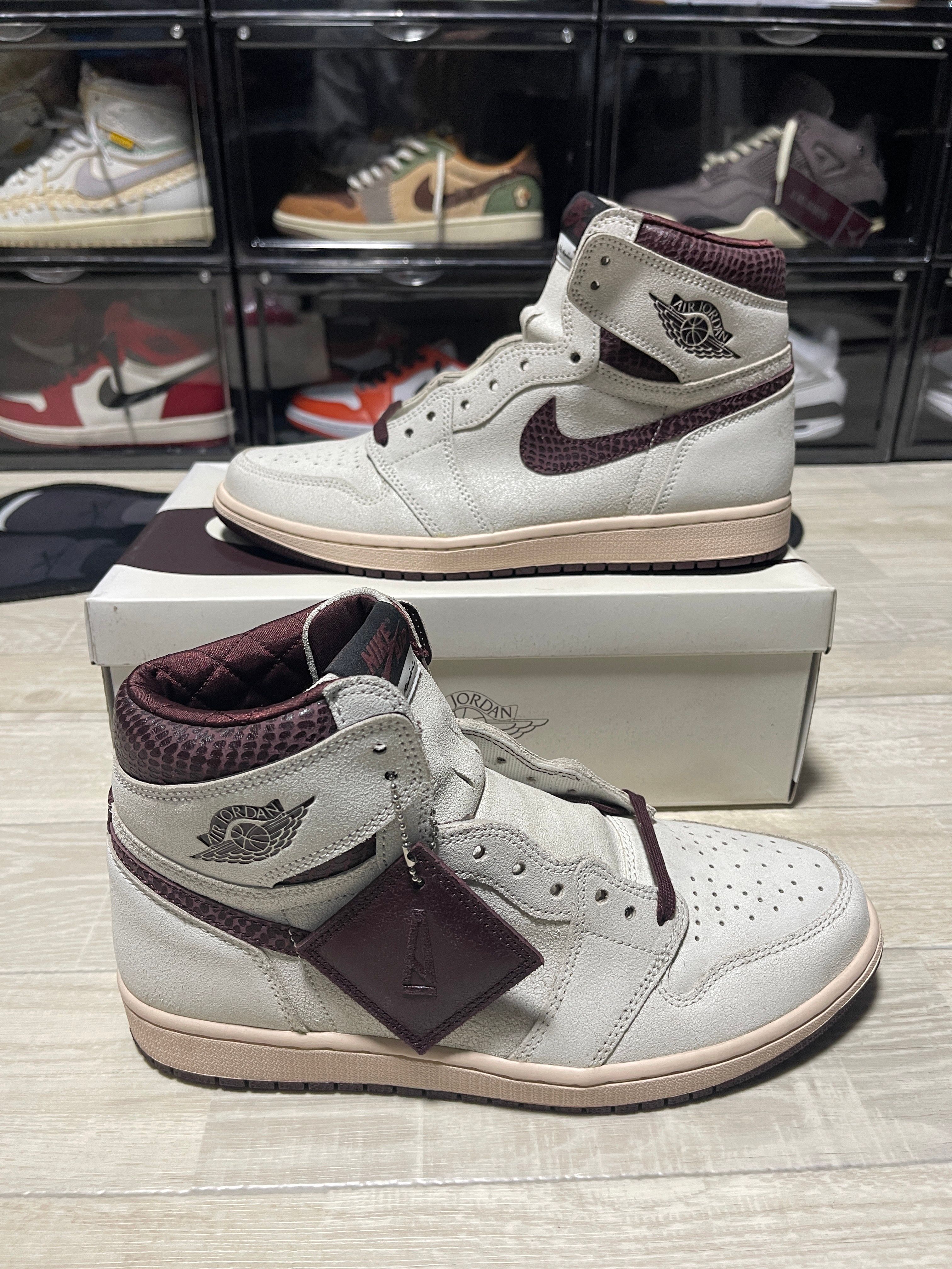 A Ma Maniere × Nike Air Jordan 1 Retro High OG "Sail and Burgundy"