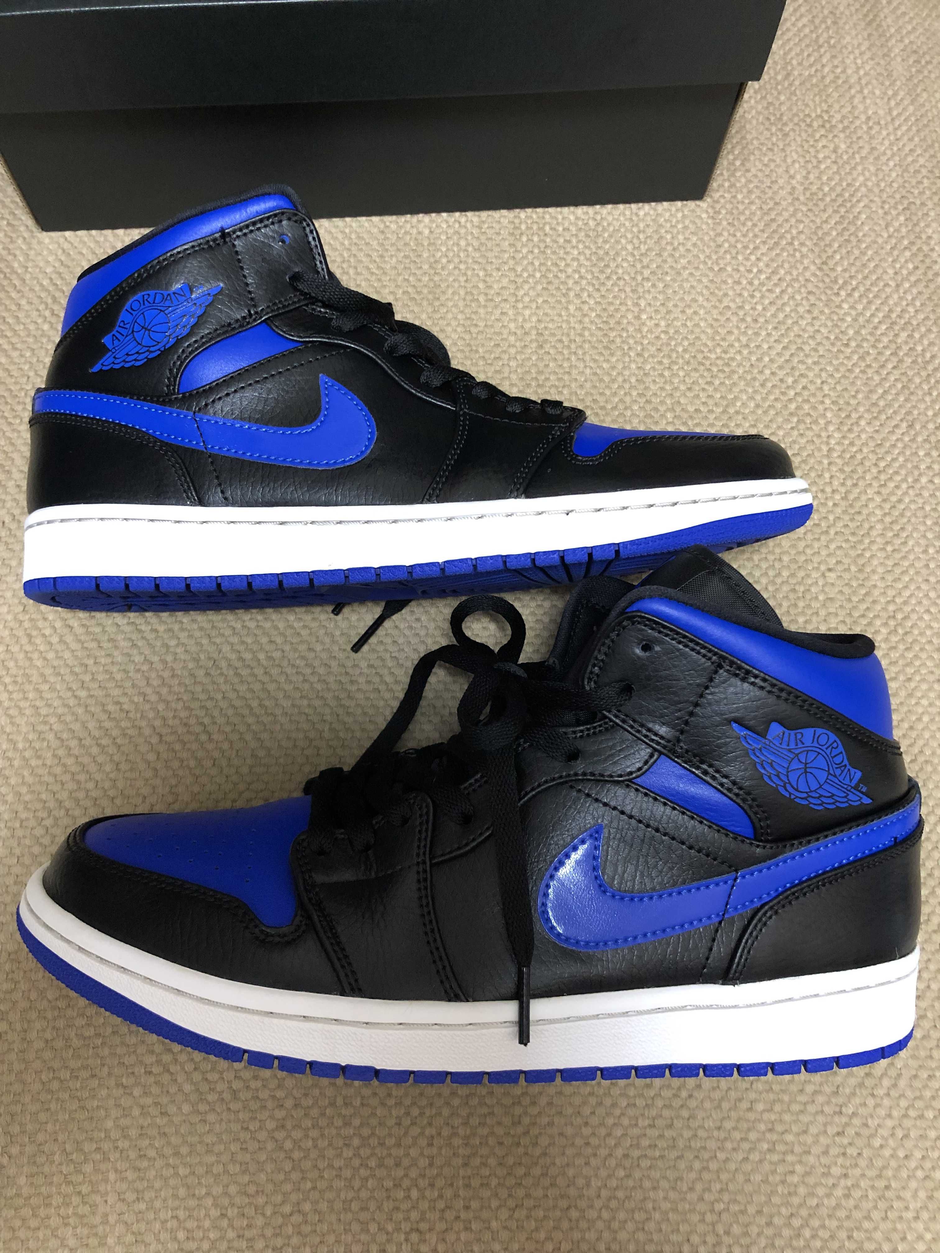 NIKE AIR JORDAN 1 MID "BLACK/BLUE"