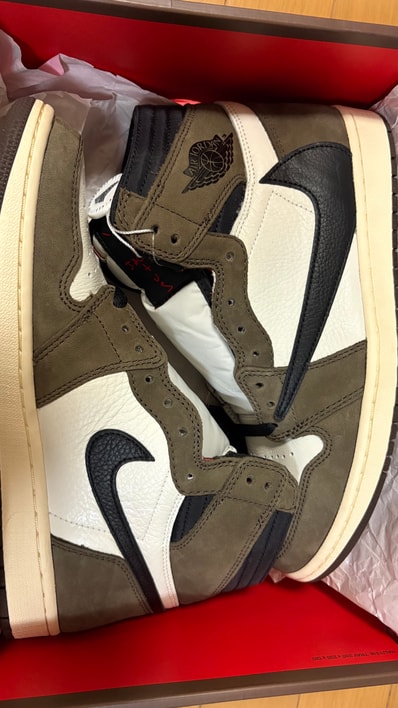 Travis Scott × Nike Air Jordan 1 Retro High OG TS SP "Sail/Dark Mocha"