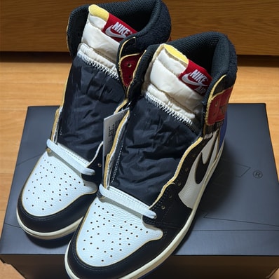 fragment design × UNION × Nike Air Jordan 1 High OG "Black/Varsity Red"